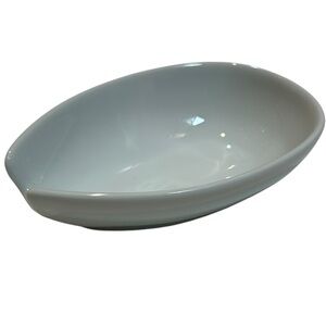 Apilco Porcelain Spoon Rest: French Whiteware Kitchen Accessory